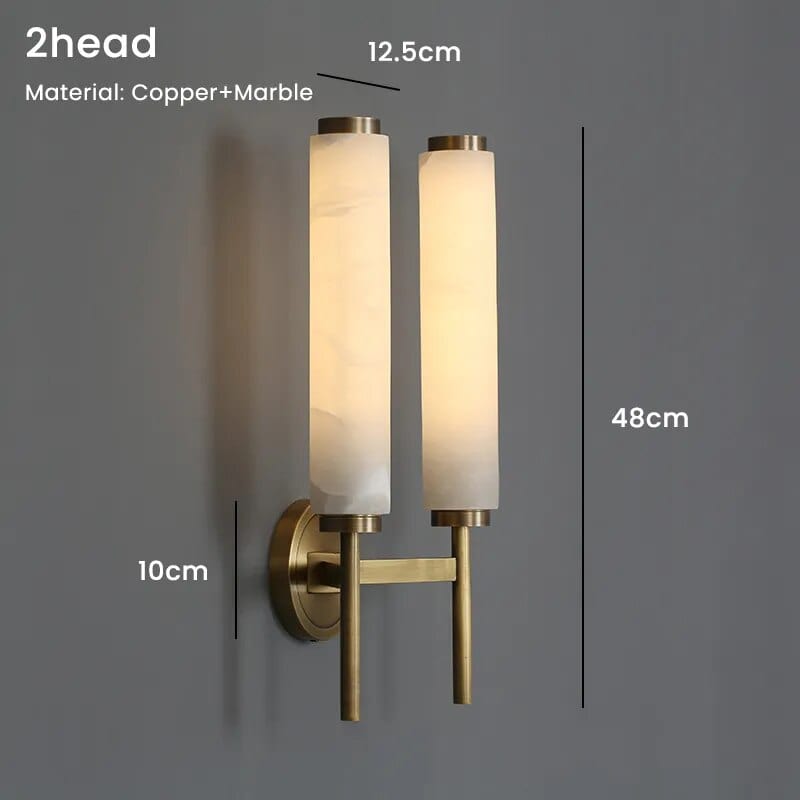 Applique murale cuivrée pour un intérieur contemporain | Marco Lucetti 2têtes