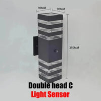 Applique murale d'extérieur LED étanche - Lumières Lumina | Marco Lucetti Capteur double C / Blanc froid