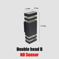 Applique murale d'extérieur LED étanche - Lumières Lumina | Marco Lucetti Double-tête-B / Blanc chaud