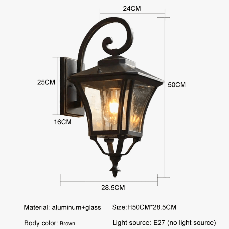 Applique murale d'extérieur rétro étanche - Style Vintage | Marco Lucetti