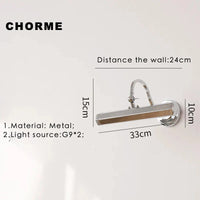 Applique murale d'intérieur design avec bras pivotant | Marco Lucetti Chrome M / Blanc froid (5 500-7 000 K).