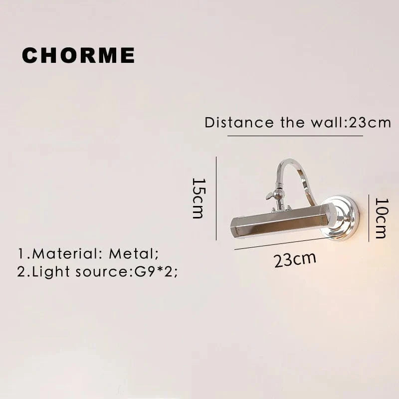 Applique murale d'intérieur design avec bras pivotant | Marco Lucetti Chrome S / Blanc froid (5 500-7 000 K).