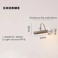 Applique murale d'intérieur design avec bras pivotant | Marco Lucetti Chrome S / Blanc froid (5 500-7 000 K).