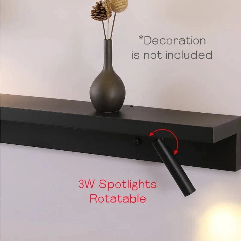 Applique murale de chevet avec étagère 3W - Confort & Style | Marco Lucetti