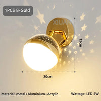 Applique murale de chevet nordique Starlight Glow | Marco Lucetti 1 pièces B Or / 3 Température de couleur / C.A. 220 V-240 V