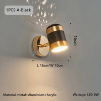 Applique murale de chevet nordique Starlight Glow | Marco Lucetti 1 pièces un noir / 3 Température de couleur / C.A. 220 V-240 V