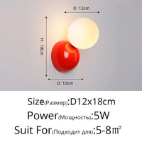 Applique murale de chevet Vent Crème | Marco Lucetti DG6115 Rouge D12x18cm / Blanc chaud (2700-3500K)