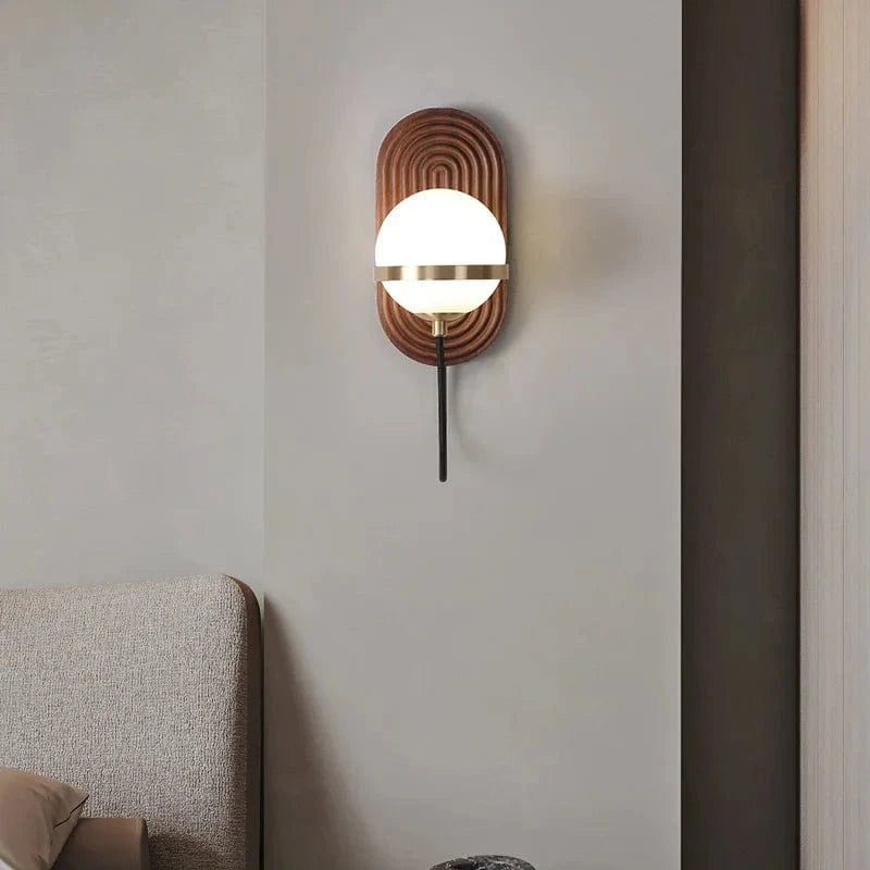 Applique murale de designer "Chine Luxe" en noyer noir | Marco Lucetti