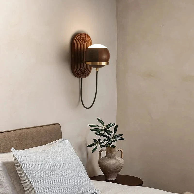 Applique murale de designer "Chine Luxe" en noyer noir | Marco Lucetti