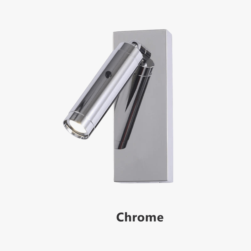 Applique murale de lecture LED 3W avec rotation à 350 degrés et port de charge USB - Idéal pour la chambre ou l'hôtel | Marco Lucetti