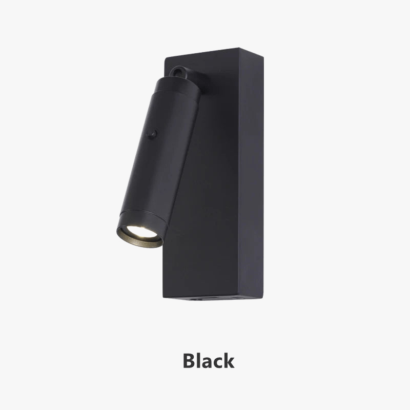 Applique murale de lecture LED 3W avec rotation à 350 degrés et port de charge USB - Idéal pour la chambre ou l'hôtel | Marco Lucetti