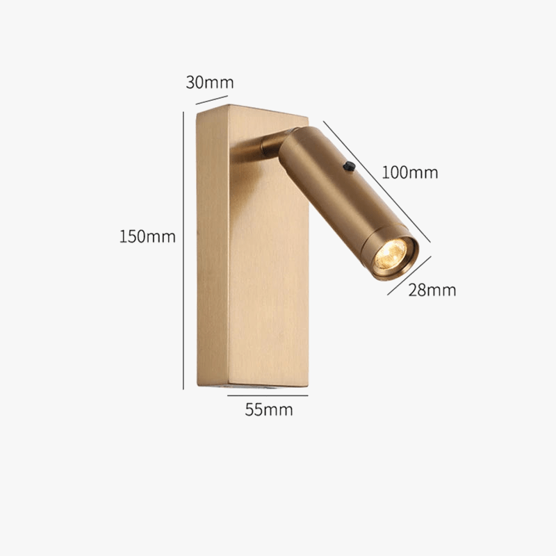 Applique murale de lecture LED 3W avec rotation à 350 degrés et port de charge USB - Idéal pour la chambre ou l'hôtel | Marco Lucetti