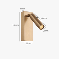 Applique murale de lecture LED 3W avec rotation à 350 degrés et port de charge USB - Idéal pour la chambre ou l'hôtel | Marco Lucetti