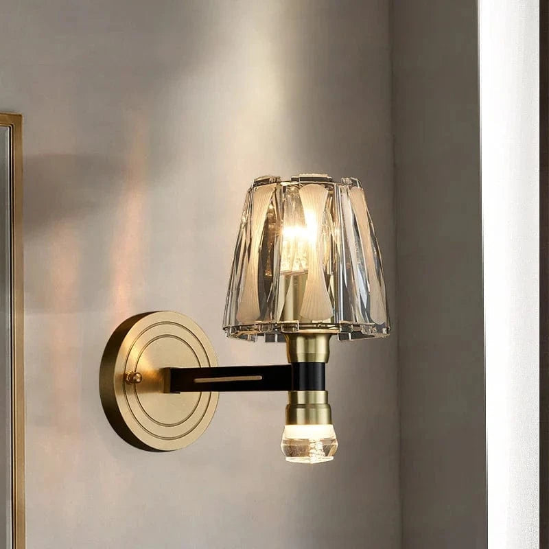 Applique murale de luxe américaine en cuivre et cristal - Édition Prestige | Marco Lucetti