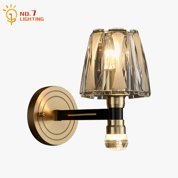 Applique murale de luxe américaine en cuivre et cristal - Édition Prestige | Marco Lucetti