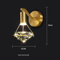 Applique murale de luxe - Cristal et cuivre | Marco Lucetti Diamond / 3 colors