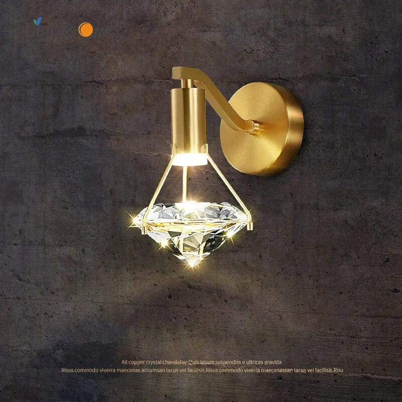 Applique murale de luxe - Cristal et cuivre | Marco Lucetti Diamond / 3 colors