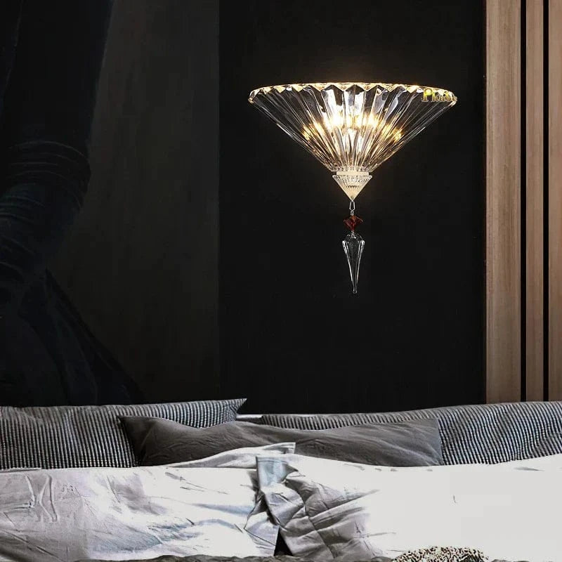 Applique murale de luxe en cristal avec miroir | Marco Lucetti