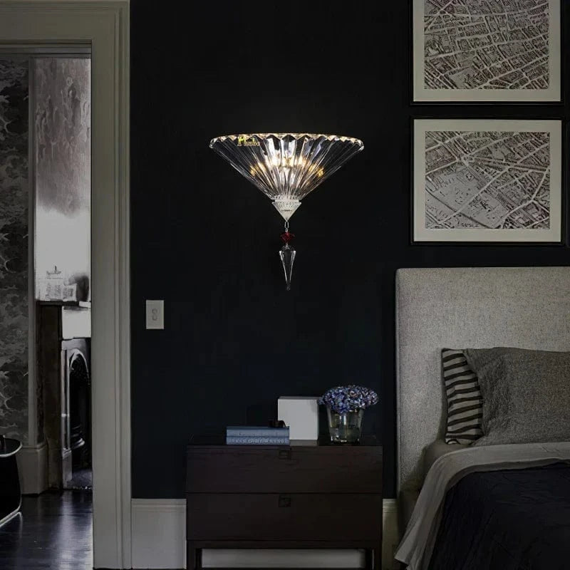 Applique murale de luxe en cristal avec miroir | Marco Lucetti