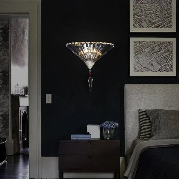 Applique murale de luxe en cristal avec miroir | Marco Lucetti