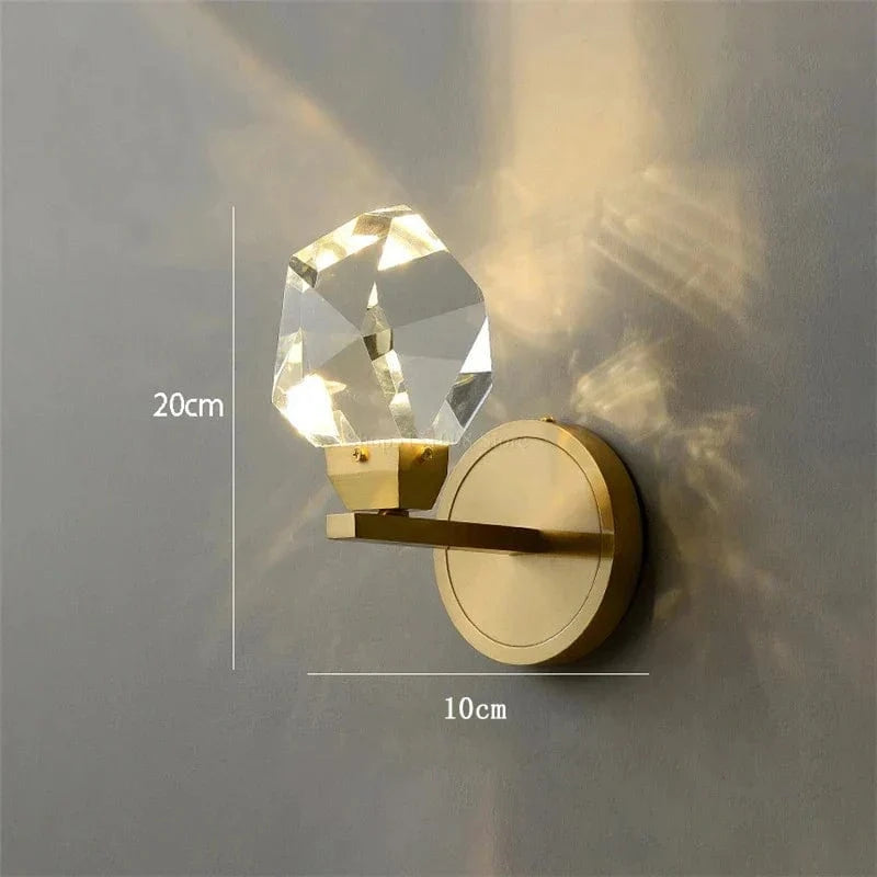 Applique murale de luxe en cristal moderne | Marco Lucetti Court / Lumière blanche