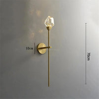 Applique murale de luxe en cristal moderne | Marco Lucetti Long / Lumière chaude