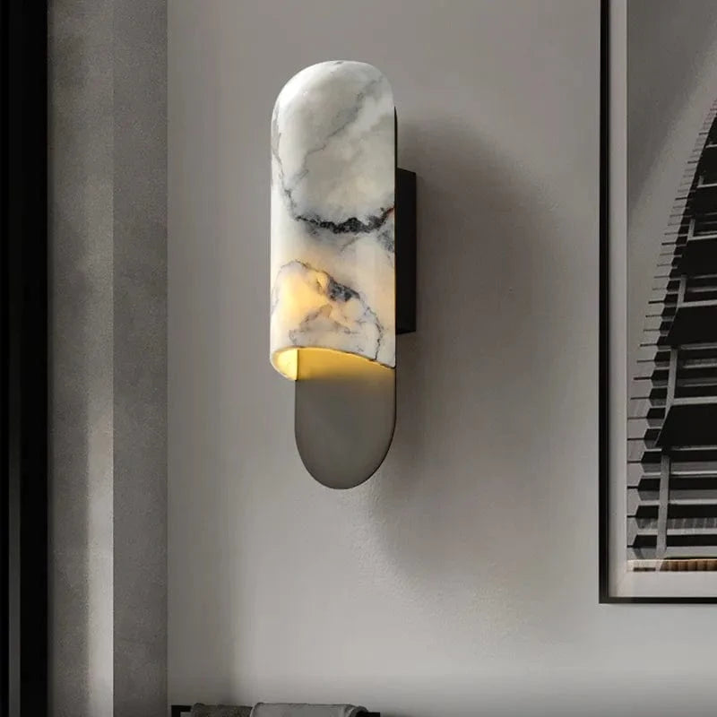 Applique murale de luxe en cuivre et marbre: Élégance suprême | Marco Lucetti