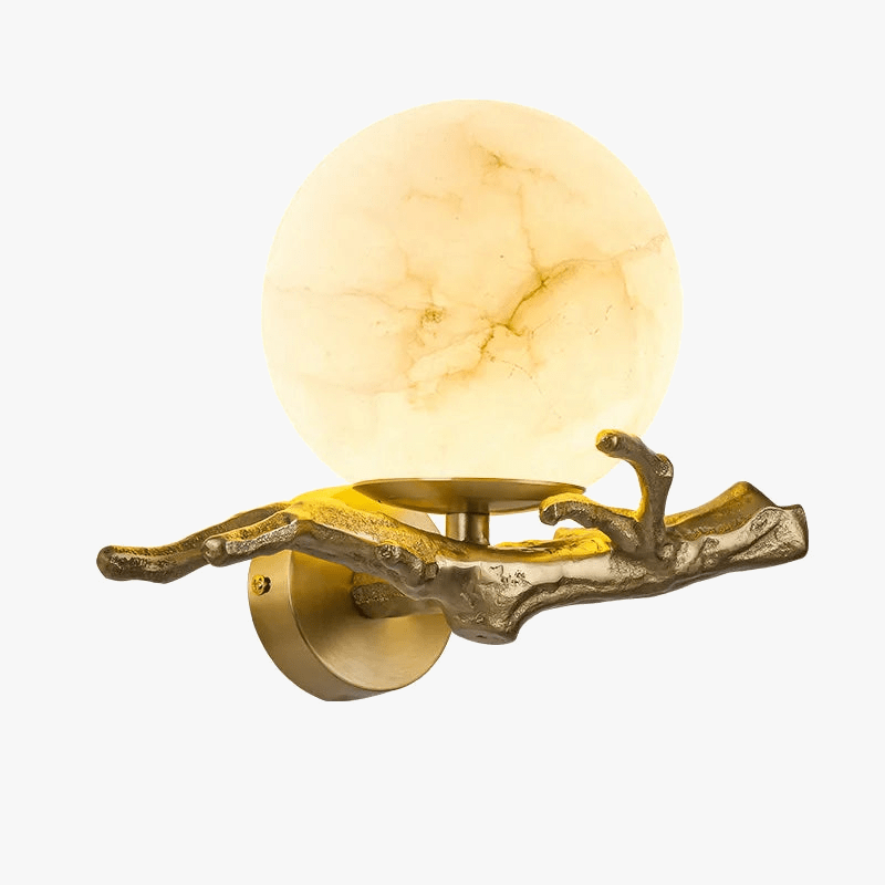 Applique murale de luxe en cuivre et marbre naturel | Marco Lucetti