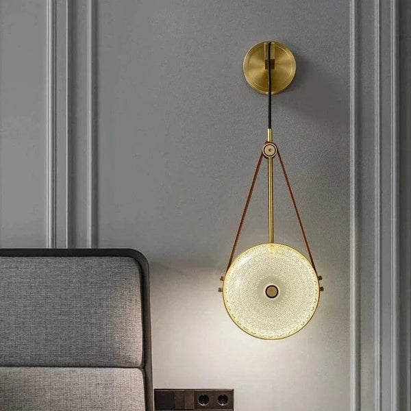 Applique murale de luxe en cuivre et verre post-moderne | Marco Lucetti