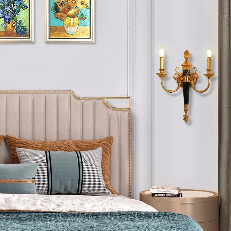 Applique murale de luxe en cuivre massif pour hôtellerie | Marco Lucetti L50 H60 E22cm