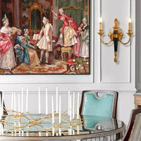 Applique murale de luxe en cuivre massif pour hôtellerie | Marco Lucetti L50 H60 E22cm