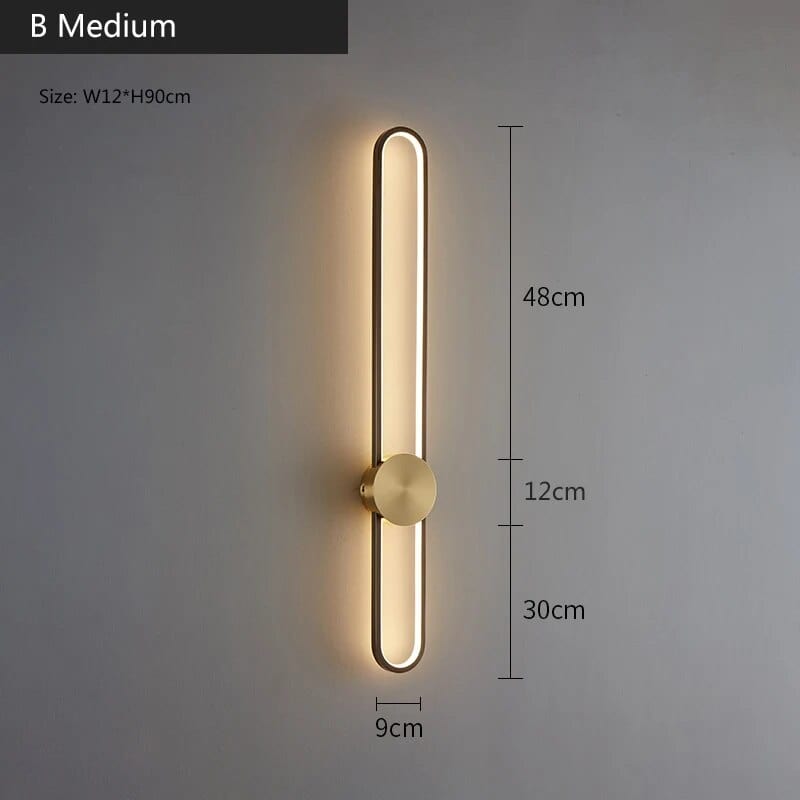 Applique murale de luxe en cuivre modernisé | Marco Lucetti B 90 cm