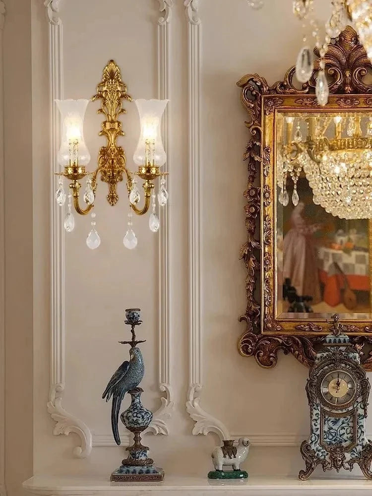 Applique Murale de Luxe en Cuivre Style Français Nordique Antique | Marco Lucetti