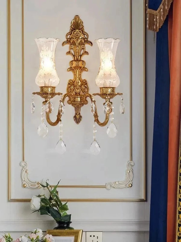 Applique Murale de Luxe en Cuivre Style Français Nordique Antique | Marco Lucetti