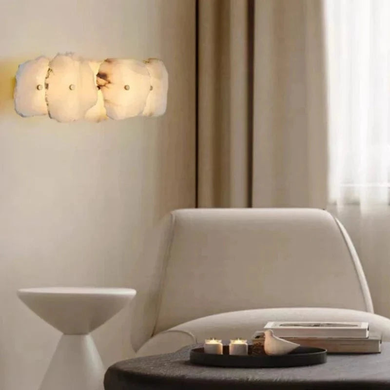 Applique murale de luxe en laiton avec marbre espagnol créative - Collection Prestige | Marco Lucetti