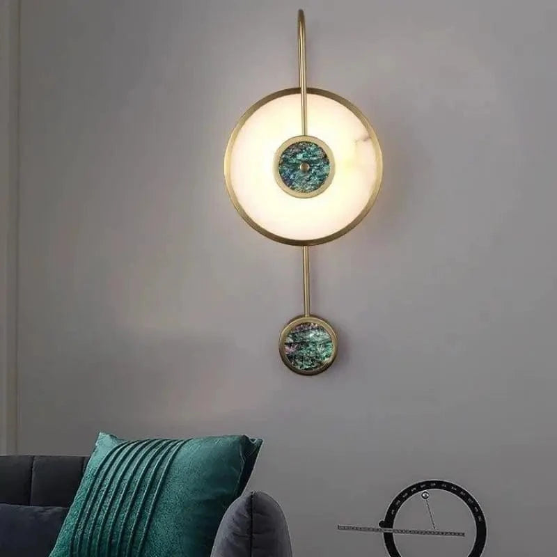 Applique murale de luxe en marbre incrustée de pierres précieuses | Marco Lucetti