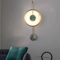 Applique murale de luxe en marbre incrustée de pierres précieuses | Marco Lucetti