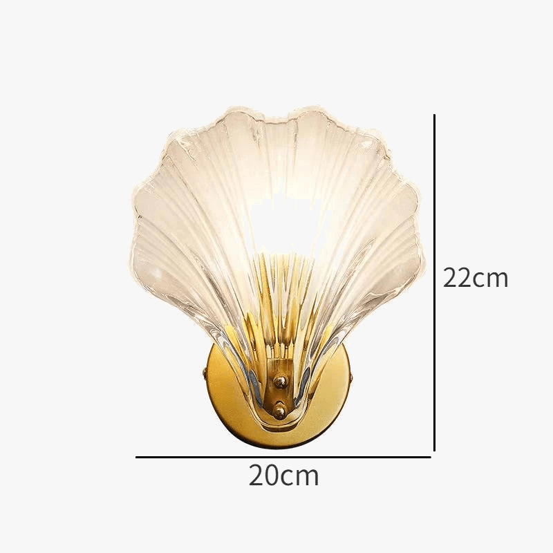 Applique murale de luxe en verre de coquille pour un éclairage moderne et élégant | Marco Lucetti