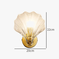 Applique murale de luxe en verre de coquille pour un éclairage moderne et élégant | Marco Lucetti