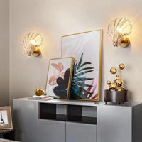 Applique murale de luxe en verre de coquille pour un éclairage moderne et élégant | Marco Lucetti