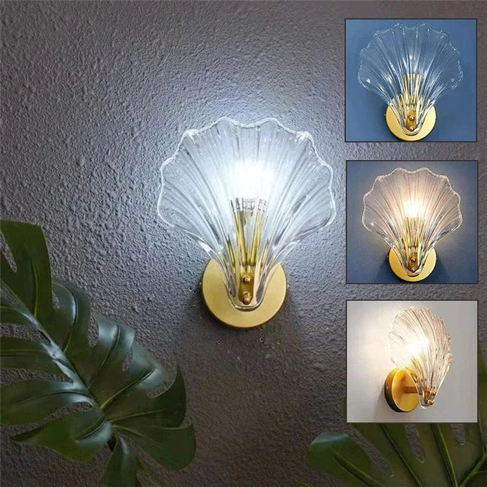 Applique murale de luxe en verre de coquille pour un éclairage moderne et élégant | Marco Lucetti