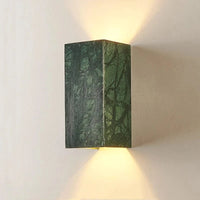 Applique murale de luxe européen en marbre vert naturel avec éclairage LED - Style moderne pour couloir, salon et chambre | Marco Lucetti