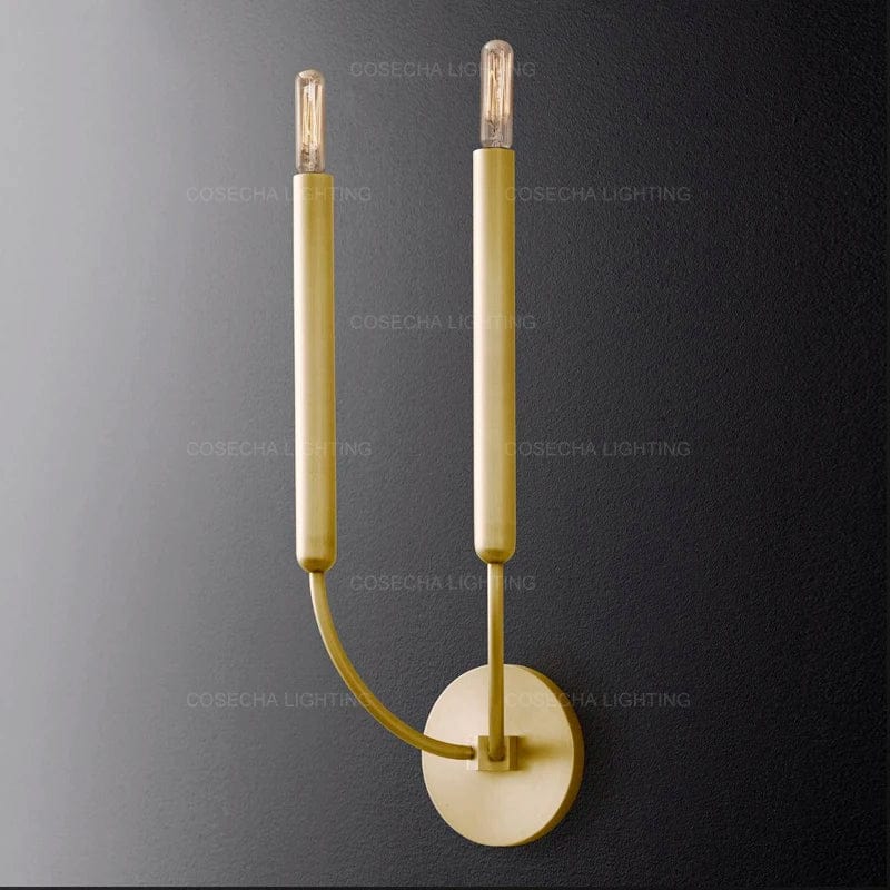 Applique murale de miroir d'or vintage en bronze antique pour une chambre au style Art Déco. | Marco Lucetti