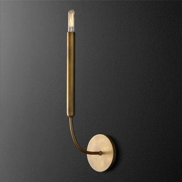 Applique murale de miroir d'or vintage en bronze antique pour une chambre au style Art Déco. | Marco Lucetti