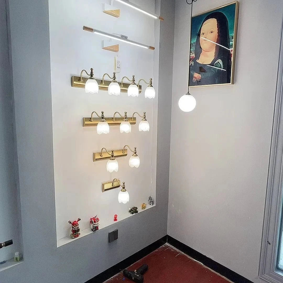 Applique murale de salle de bains LED européen chic pour miroir de maquillage | Marco Lucetti