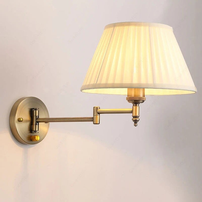 Applique Murale Déco Maison Euro-Américaine Flexible | Marco Lucetti Beige Blanc / Bouton interrupteur