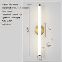 Applique murale décorative - Élégance pour votre intérieur | Marco Lucetti Or / Blanc chaud (2700-3500K) / 50CM