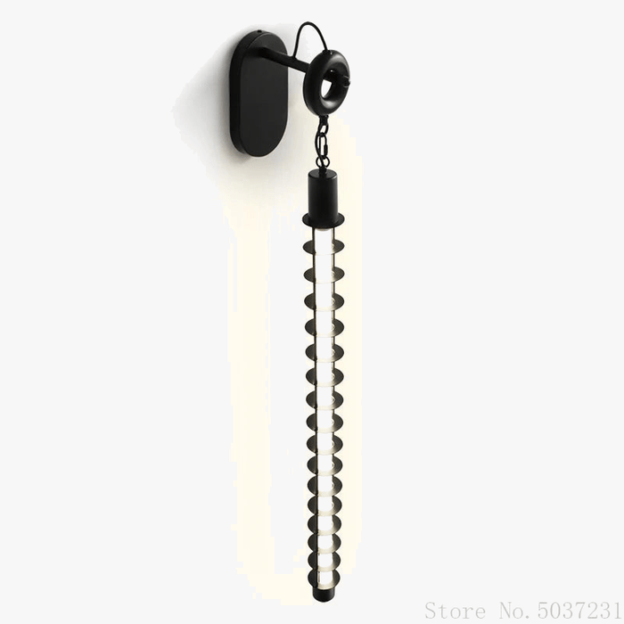 Applique murale DEL industrielle vintage en fer avec chaîne créative. | Marco Lucetti