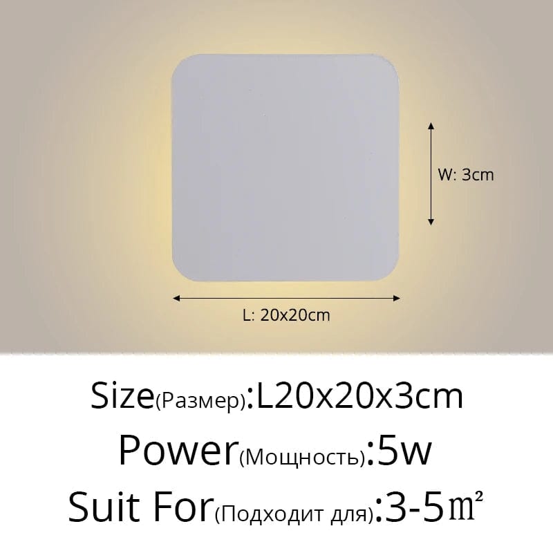 Applique murale DEL tactile nordique pour allée escalier entrée. | Marco Lucetti