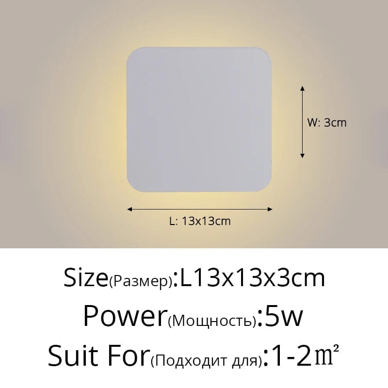 Applique murale DEL tactile nordique pour allée escalier entrée. | Marco Lucetti